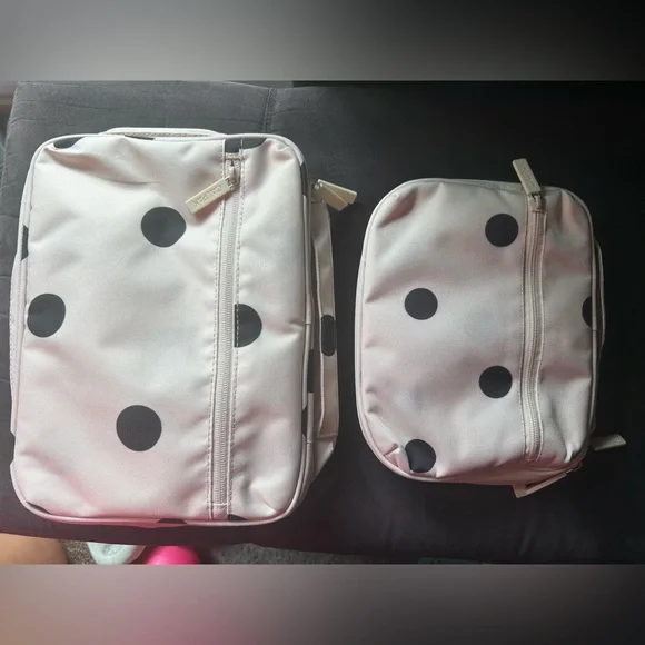 Calpak Cream and Black Polka Dot Tech Organizer - Picture 3 of 6